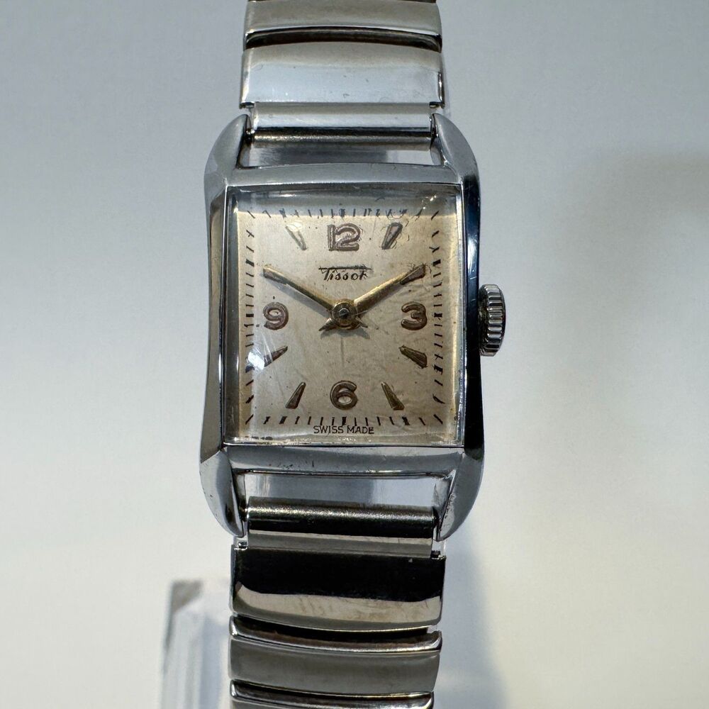 Tissot 1930 Art Deco 18mm Steel Tank Watch, Keeps Time, 15 Jewels- Swiss Women's